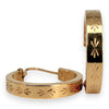 NZGD | 18ct Gold Engraved Starburst Hoop Earrings 15.4mm
