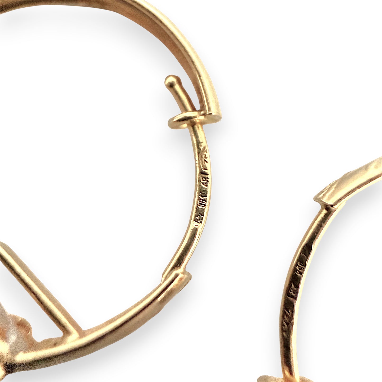 NZGD | 18ct Gold Royal CZ Hoop Earrings 21.1mm
