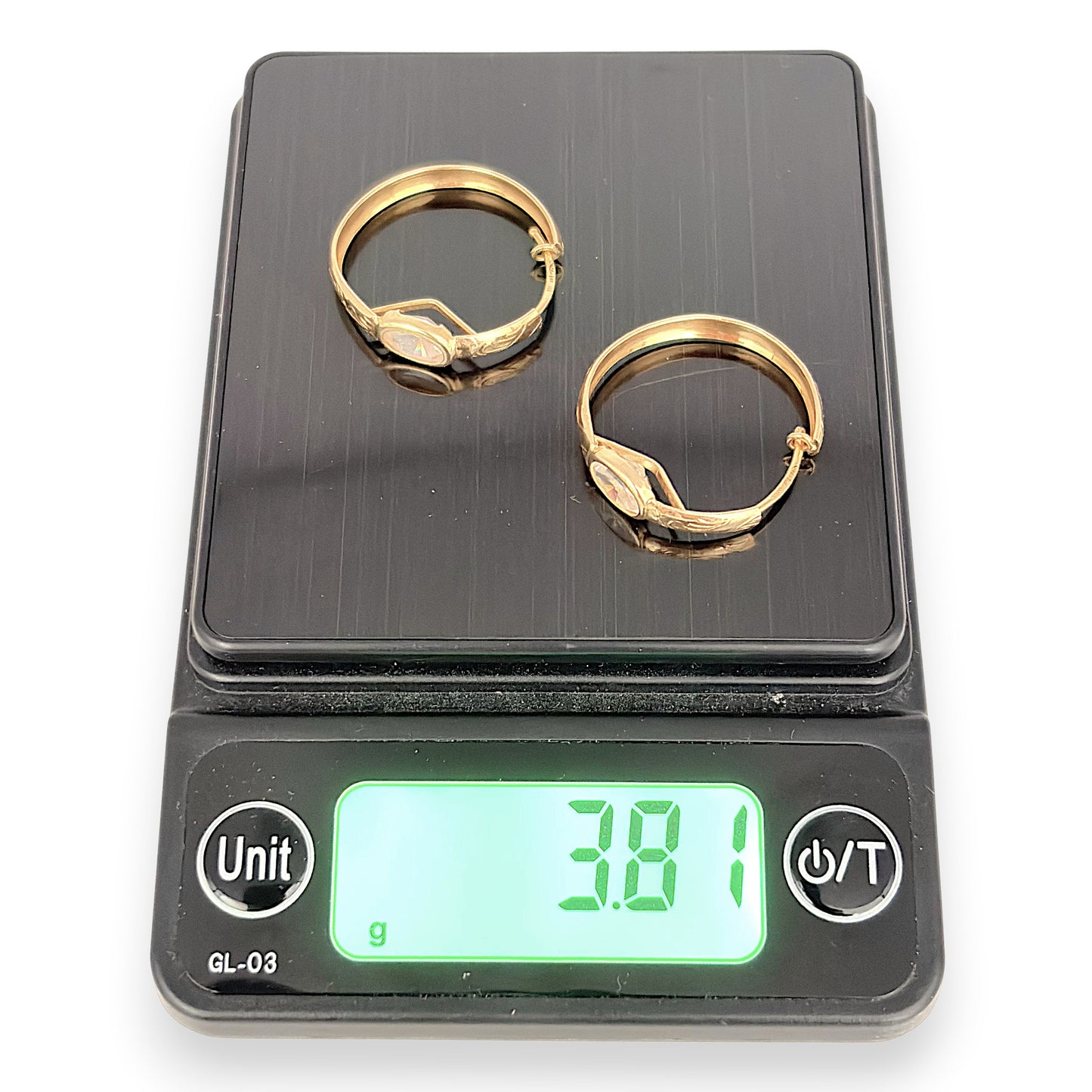 NZGD | 18ct Gold Royal CZ Hoop Earrings 21.1mm