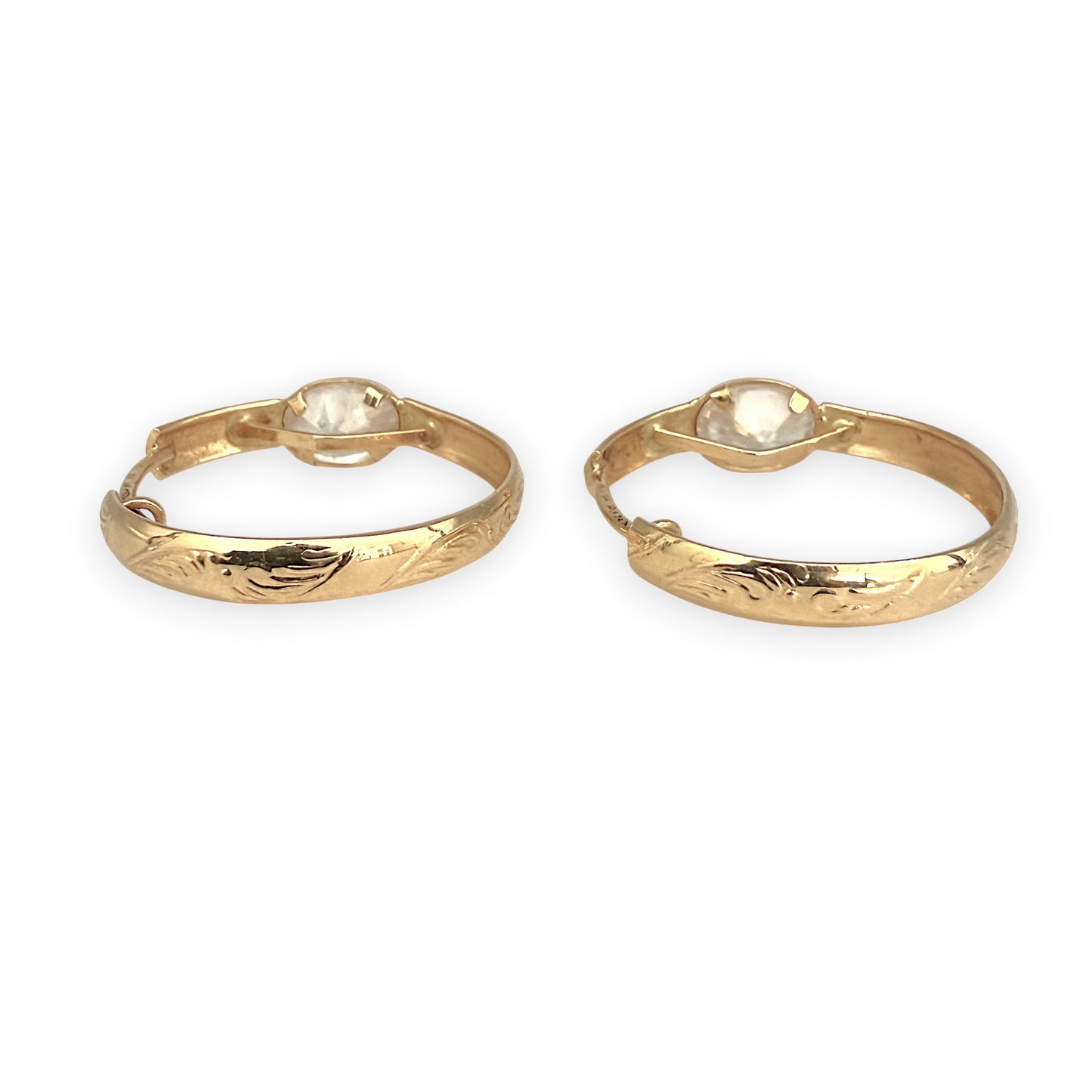 NZGD | 18ct Gold Royal CZ Hoop Earrings 21.1mm