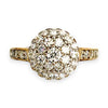 9ct Gold Shimmering 1.06ct Diamond Cluster Ring Size K Valuation $4,650. R # 277