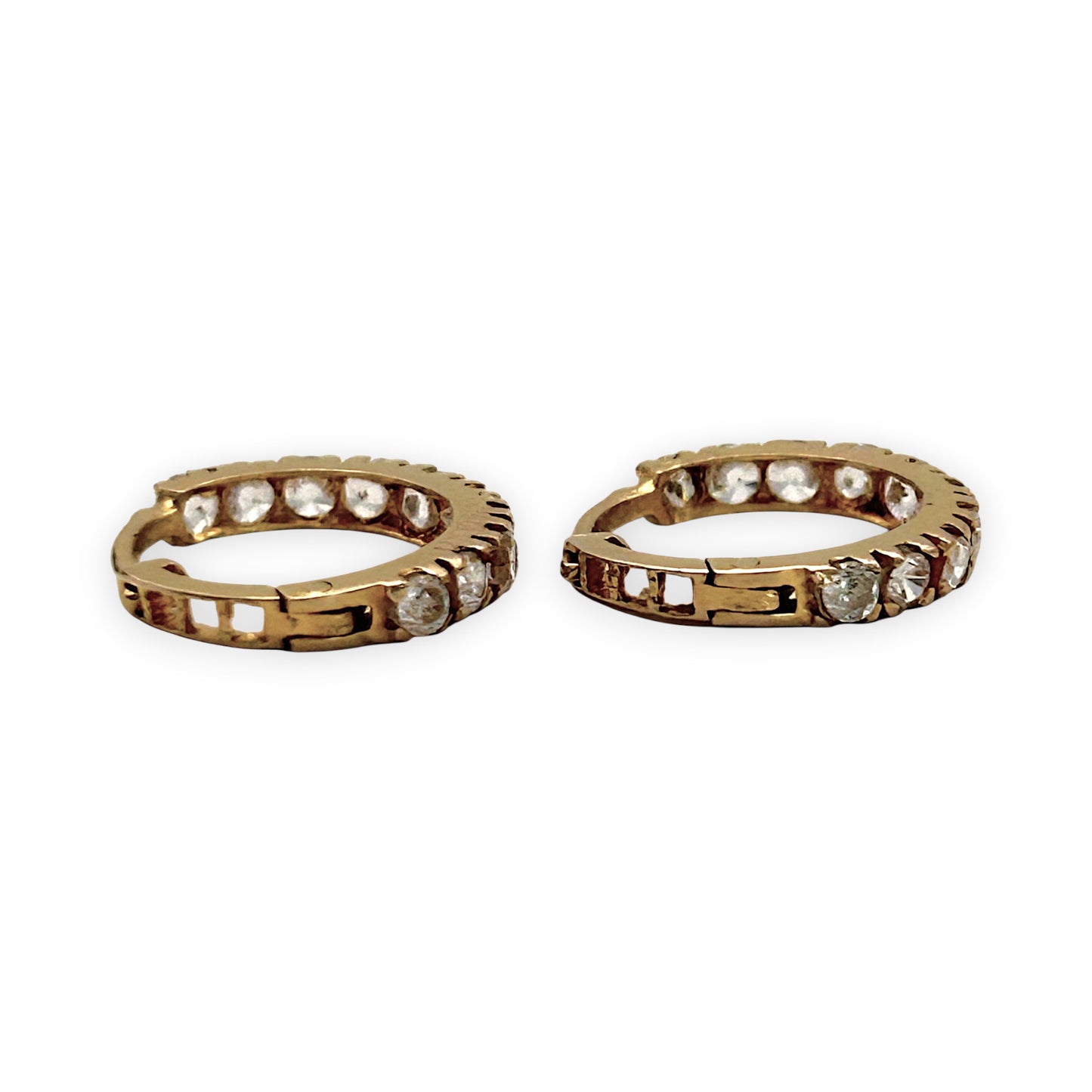 NZGD | 18ct Gold Auric Sparkle Huggies Earrings 11.6mm