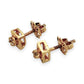 NZGD | 18ct Gold Auric Sunburst Screw‑Back Stud Earrings