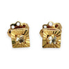 NZGD | 18ct Gold Auric Sunburst Screw‑Back Stud Earrings