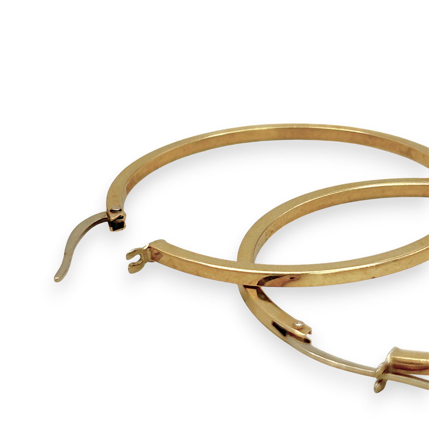 NZGD | 18ct Gold Solstice Refined Edge Hoop Earrings 36.5mm