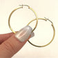 NZGD | 18ct Gold Solstice Refined Edge Hoop Earrings 36.5mm