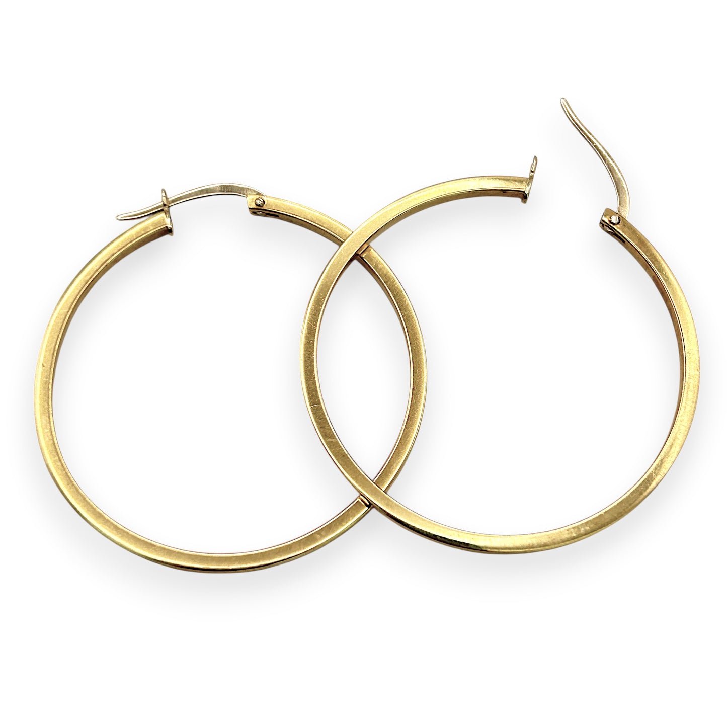 NZGD | 18ct Gold Solstice Refined Edge Hoop Earrings 36.5mm
