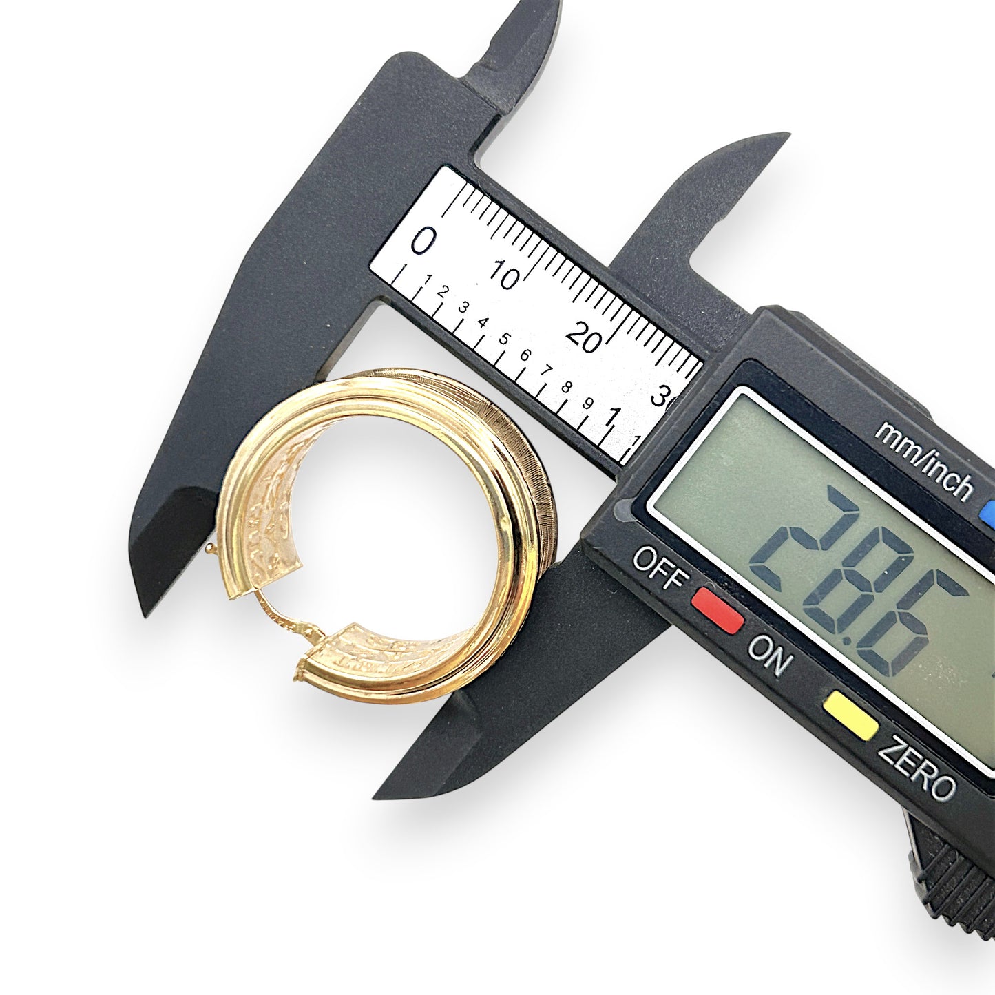 NZGD | 18ct Gold Earrings Graziella Italian Prestige Hoops 28.6mm