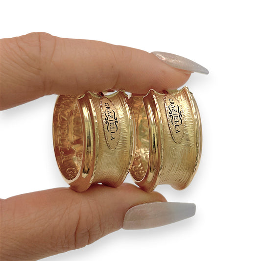 NZGD | 18ct Gold Earrings Graziella Italian Prestige Hoops 28.6mm