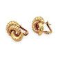 NZGD | 18ct Gold Vintage Rosette Shell Swirls Earrings