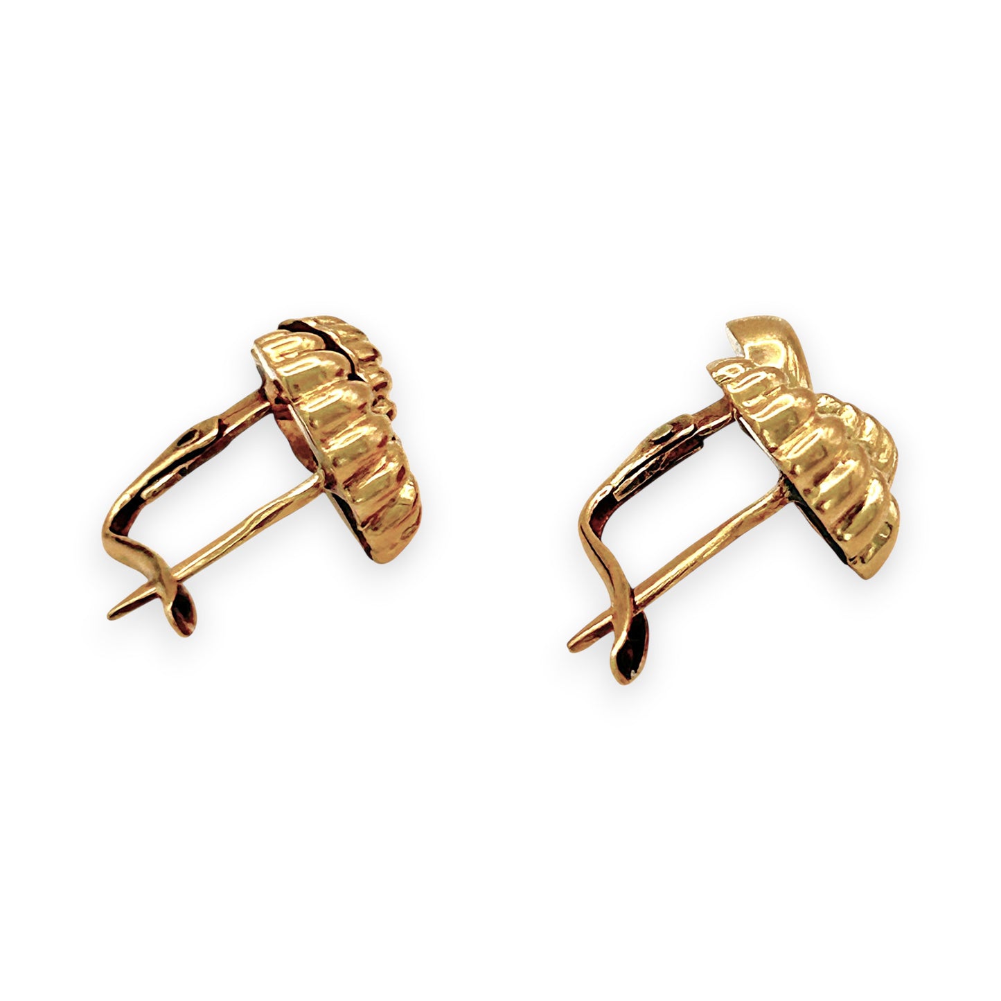 NZGD | 18ct Gold Vintage Rosette Shell Swirls Earrings