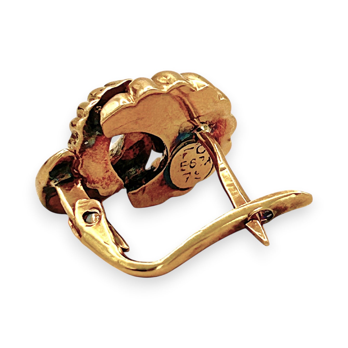 NZGD | 18ct Gold Vintage Rosette Shell Swirls Earrings