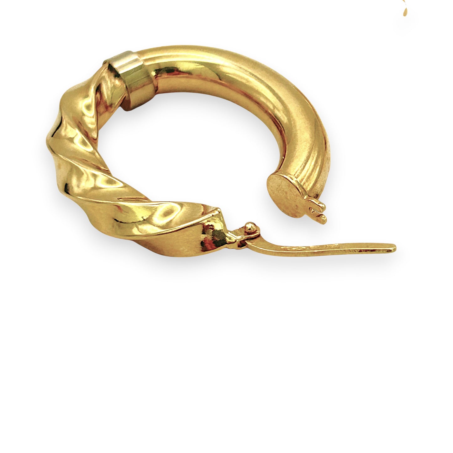 NZGD | 18ct Gold Élise Hollow Sculpt Hoop Earrings 32.6mm
