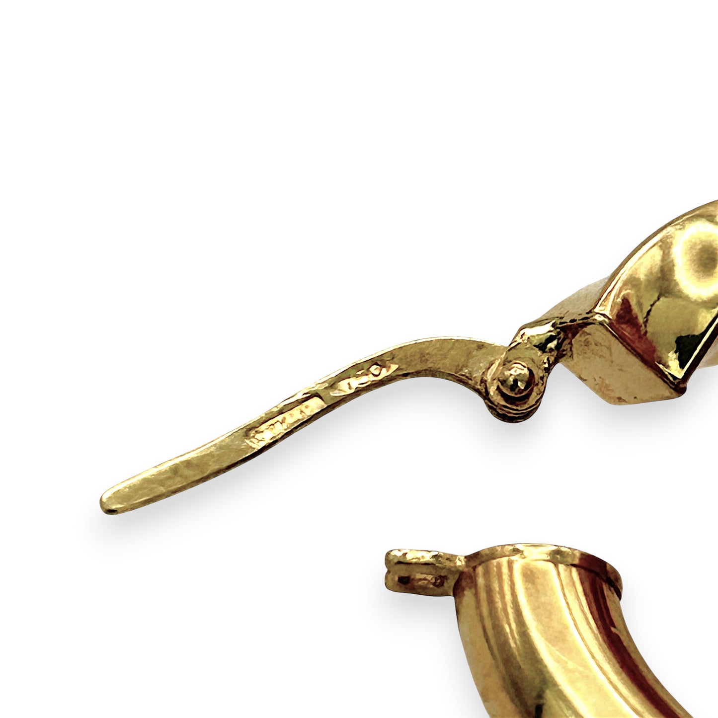 NZGD | 18ct Gold Élise Hollow Sculpt Hoop Earrings 32.6mm
