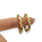 NZGD | 18ct Gold Élise Hollow Sculpt Hoop Earrings 32.6mm