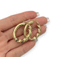 NZGD | 18ct Gold Élise Hollow Sculpt Hoop Earrings 32.6mm