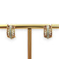 NZGD | 18ct Gold Roman Luxe Diamond Half Hoop Earrings