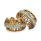 NZGD | 18ct Gold Roman Luxe Diamond Half Hoop Earrings