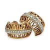 NZGD | 18ct Gold Roman Luxe Diamond Half Hoop Earrings
