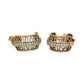 NZGD | 18ct Gold Roman Luxe Diamond Half Hoop Earrings