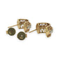 NZGD | 18ct Gold Roman Luxe Diamond Half Hoop Earrings