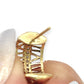 NZGD | 18ct Gold Roman Luxe Diamond Half Hoop Earrings