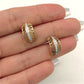 NZGD | 18ct Gold Roman Luxe Diamond Half Hoop Earrings
