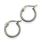 NZGD | 18ct White Gold Frostline Textured Hoop Earrings 13.4mm