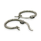 NZGD | 18ct White Gold Frostline Textured Hoop Earrings 13.4mm
