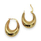NZGD | 18ct Gold Auric Oval Luxe Hoop Earrings 24.6mm x 18.5mm
