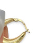 NZGD | 18ct Gold Auric Oval Luxe Hoop Earrings 24.6mm x 18.5mm