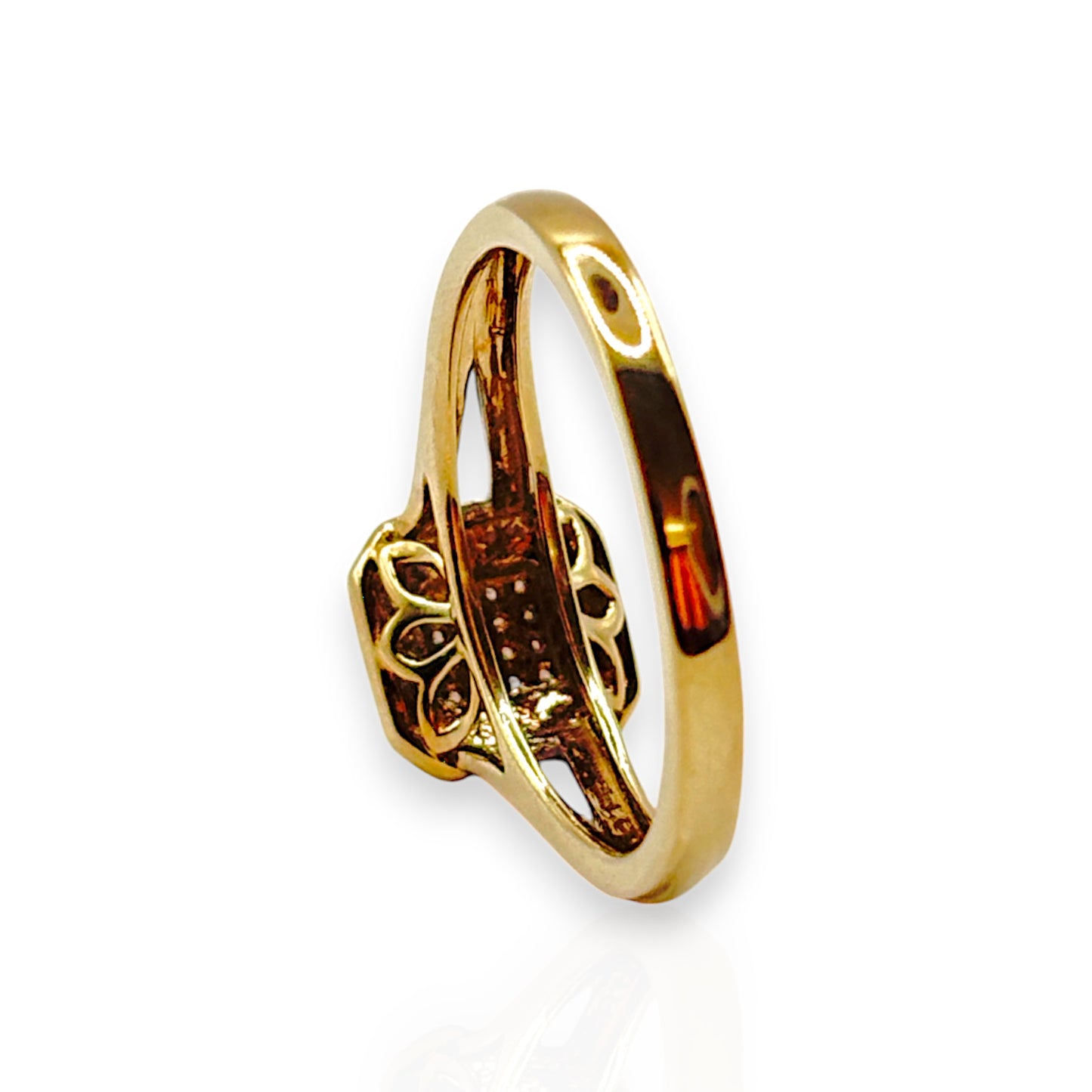 9ct Gold Double Tier Diamond Ring. Valuation $1,650. R # 279