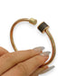 NZGD | 18ct Rose Gold Rosé Midnight Oval Cuff Bangle