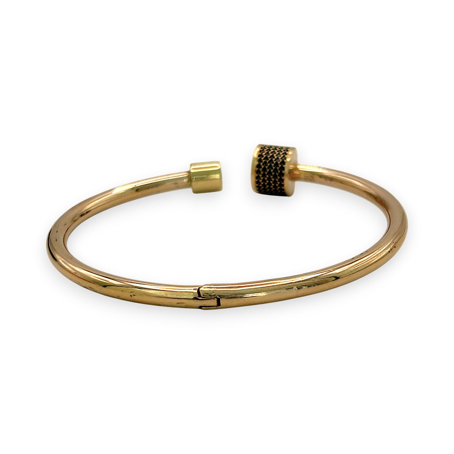 NZGD | 18ct Rose Gold Rosé Midnight Oval Cuff Bangle