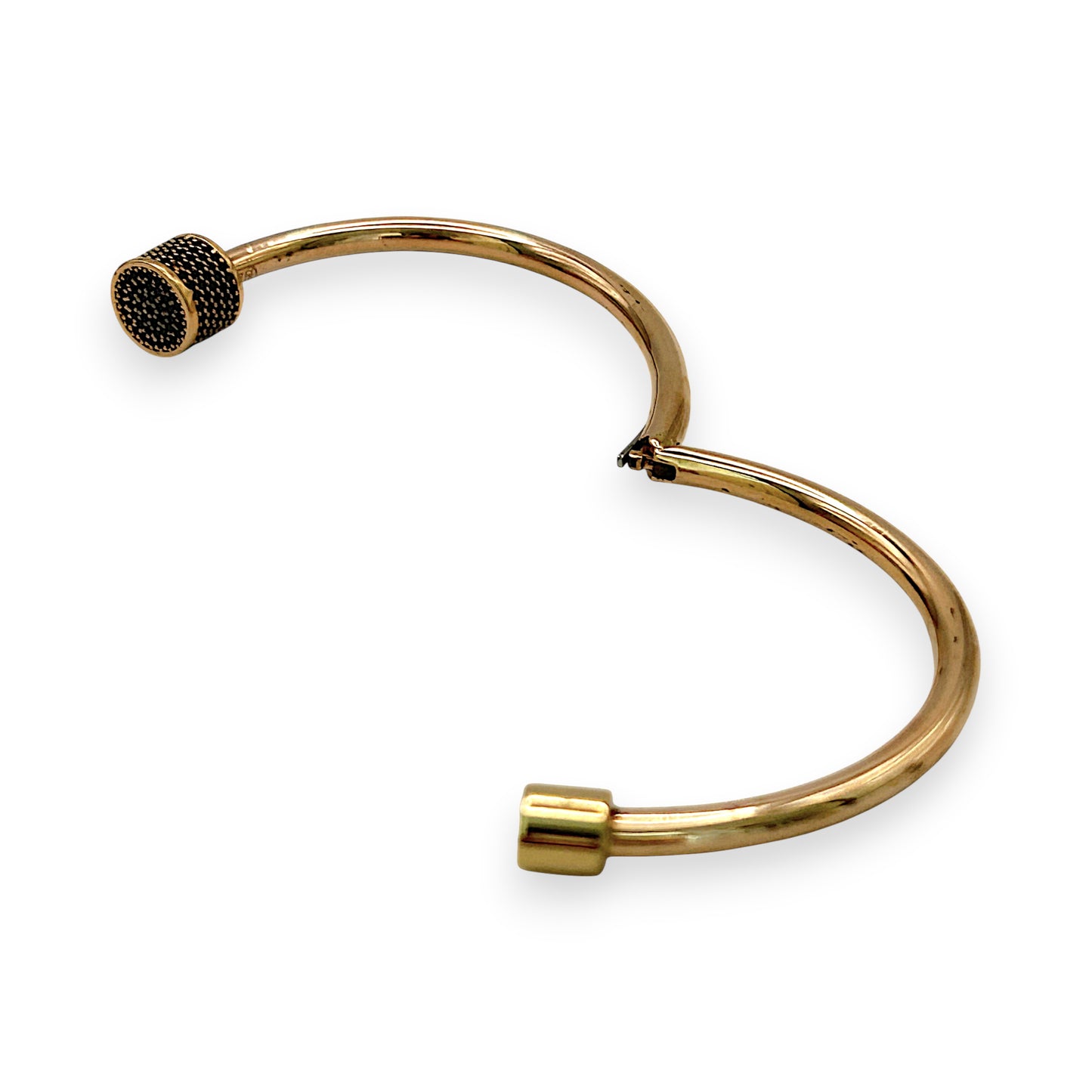 NZGD | 18ct Rose Gold Rosé Midnight Oval Cuff Bangle