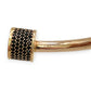 NZGD | 18ct Rose Gold Rosé Midnight Oval Cuff Bangle