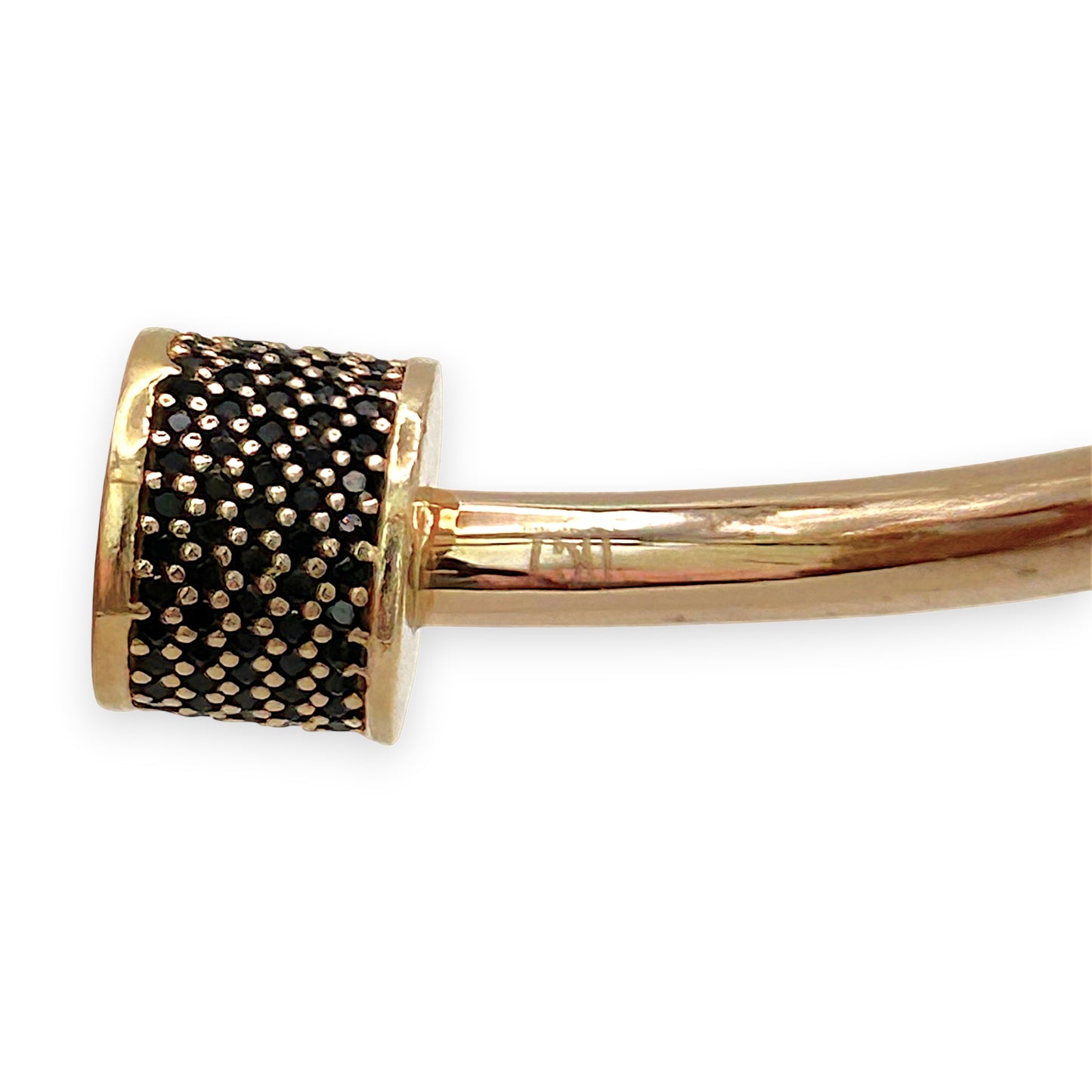 NZGD | 18ct Rose Gold Rosé Midnight Oval Cuff Bangle