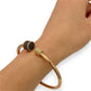 NZGD | 18ct Rose Gold Rosé Midnight Oval Cuff Bangle