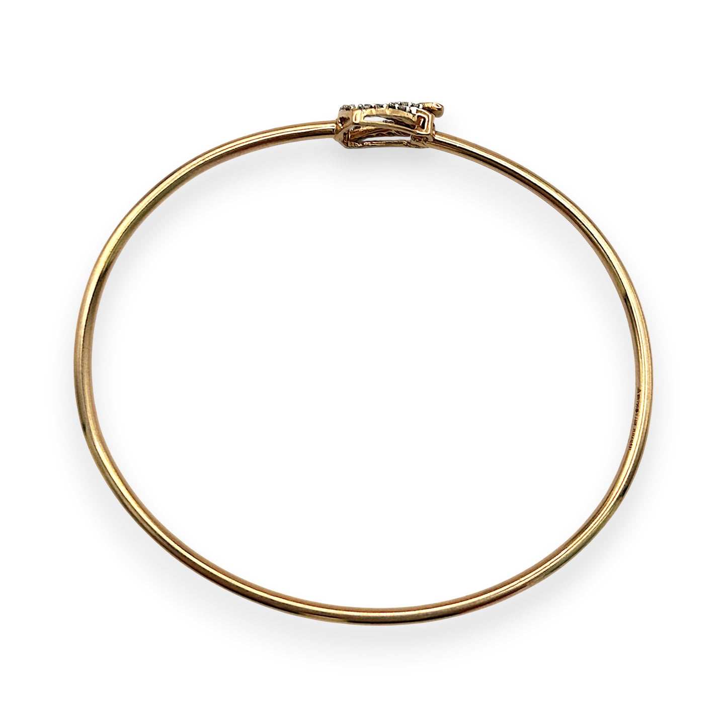NZGD| 18ct Rose Gold Petal Arc Diamond Bangle