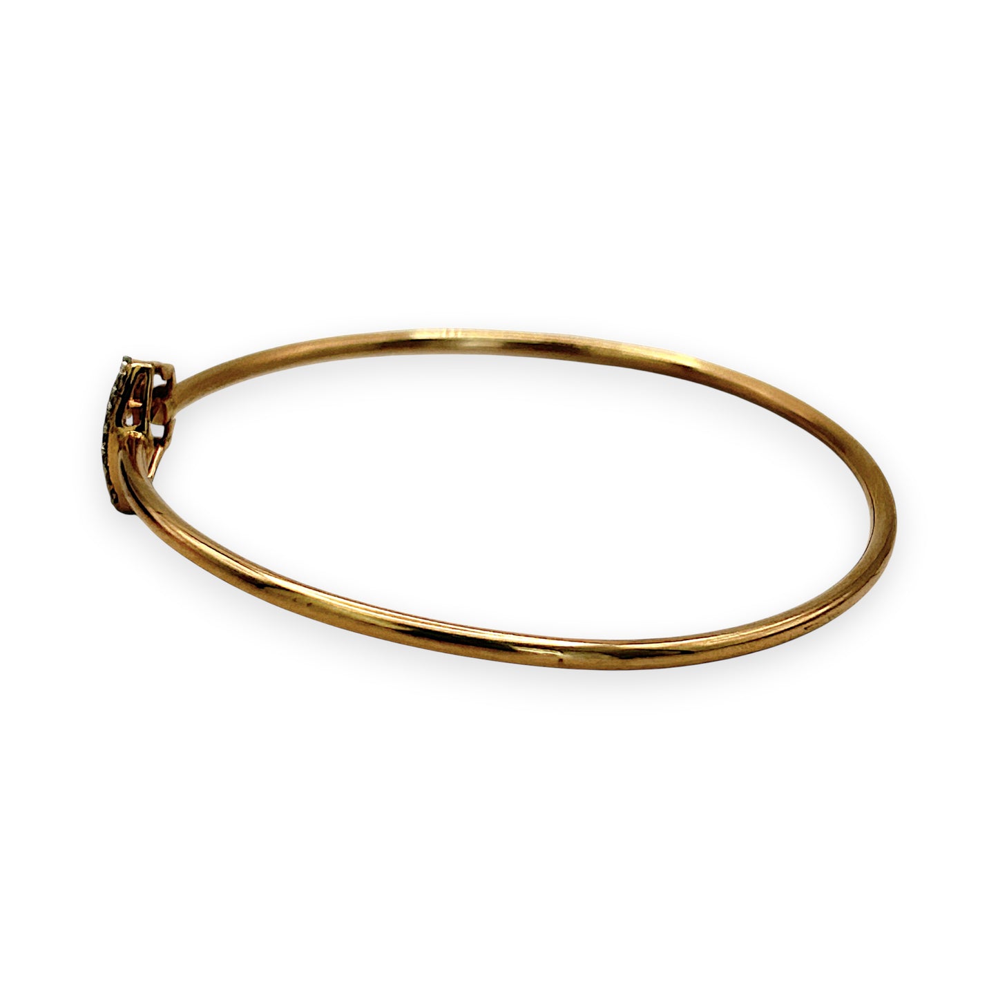 NZGD| 18ct Rose Gold Petal Arc Diamond Bangle