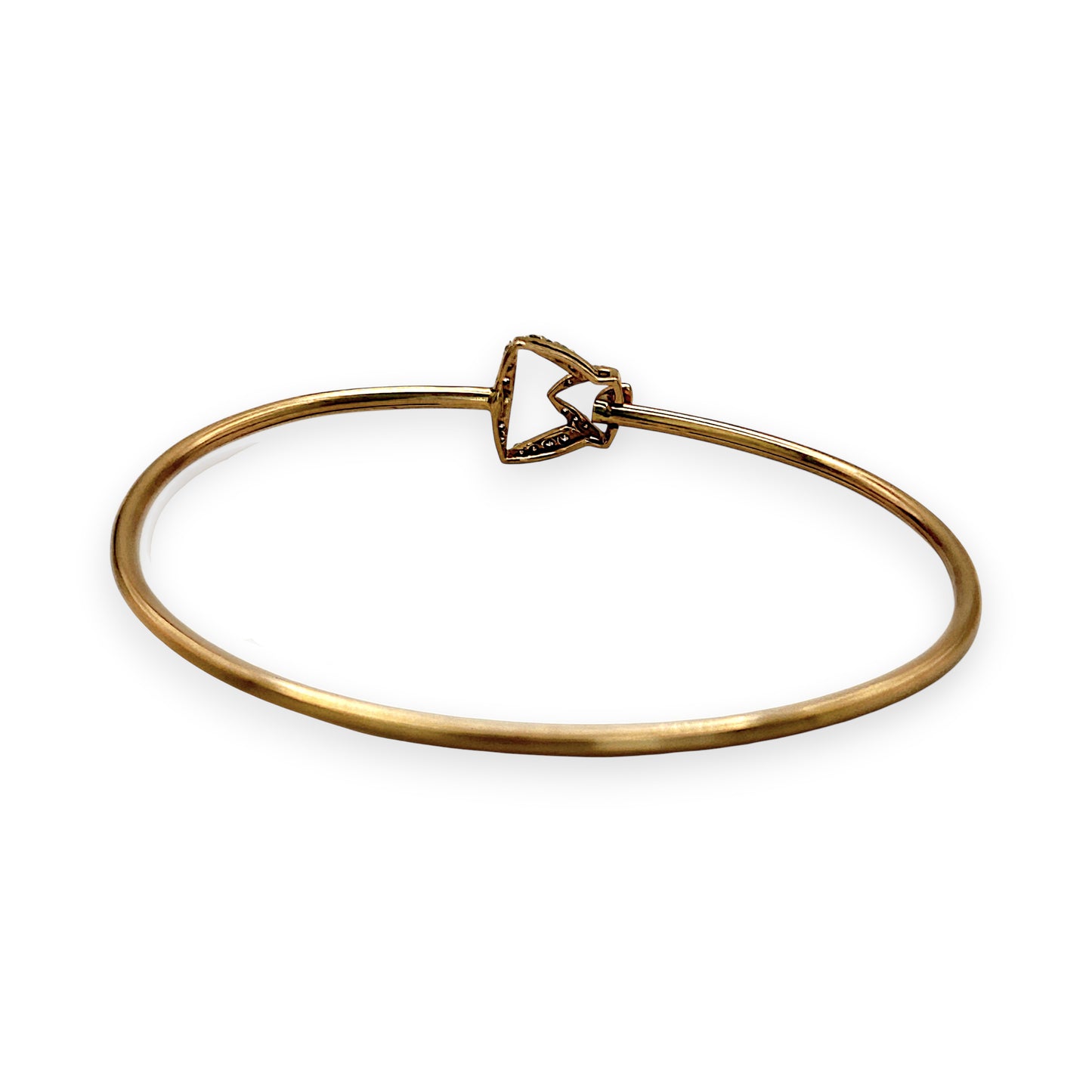 NZGD| 18ct Rose Gold Petal Arc Diamond Bangle