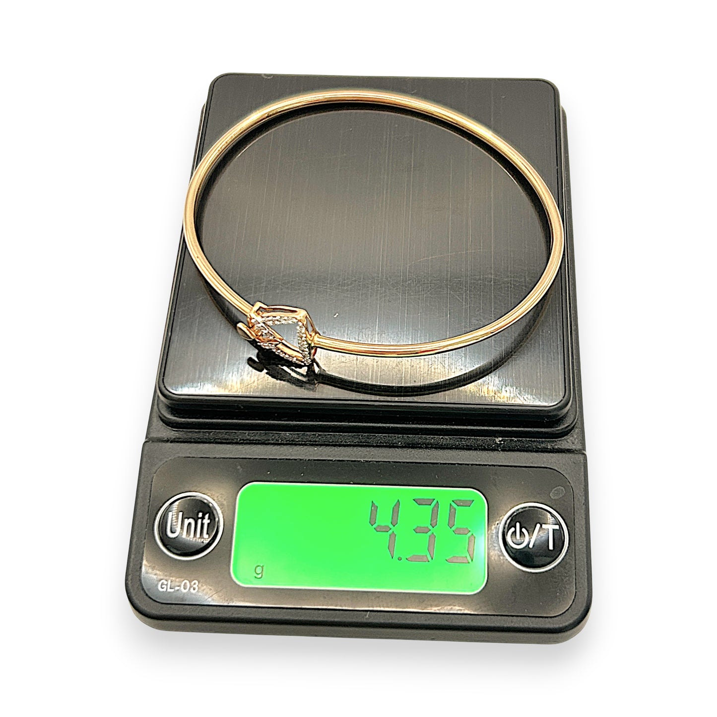 NZGD| 18ct Rose Gold Petal Arc Diamond Bangle