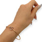 NZGD| 18ct Rose Gold Petal Arc Diamond Bangle