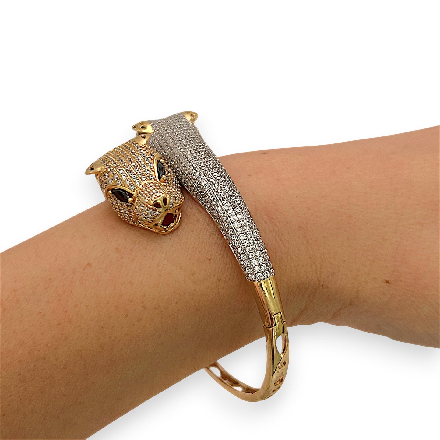 NZGD | 18ct Gold Untamed Radiance Panther Bangle
