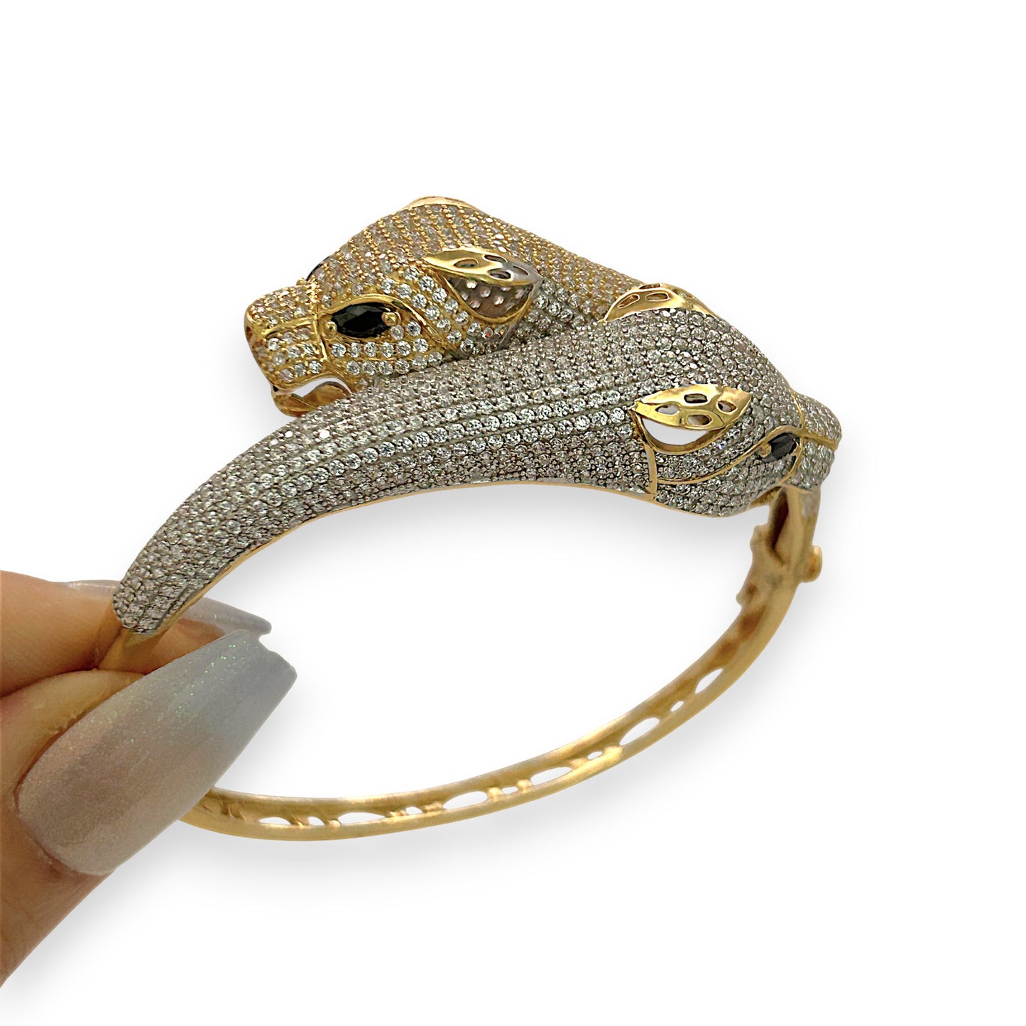 NZGD | 18ct Gold Untamed Radiance Panther Bangle
