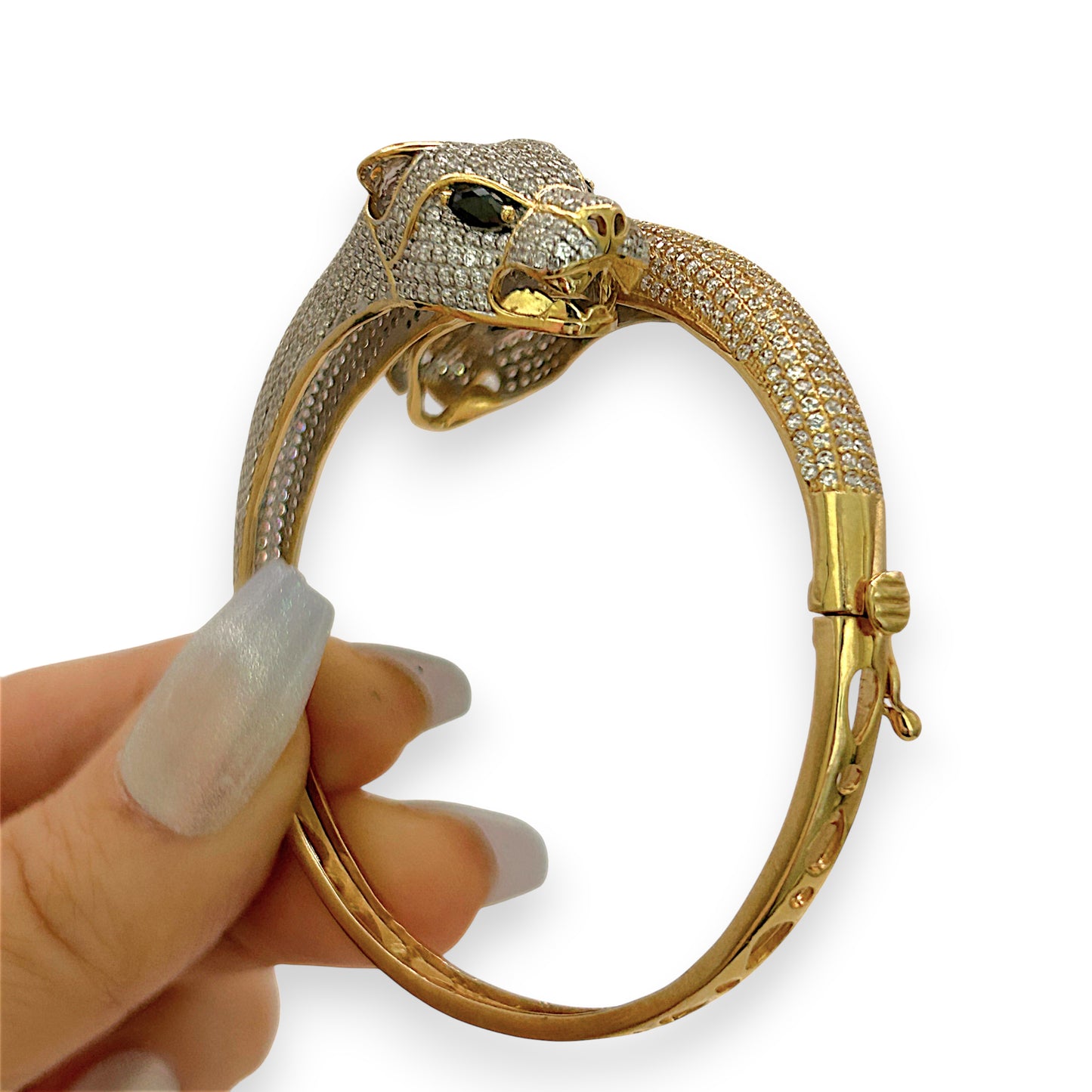 NZGD | 18ct Gold Untamed Radiance Panther Bangle