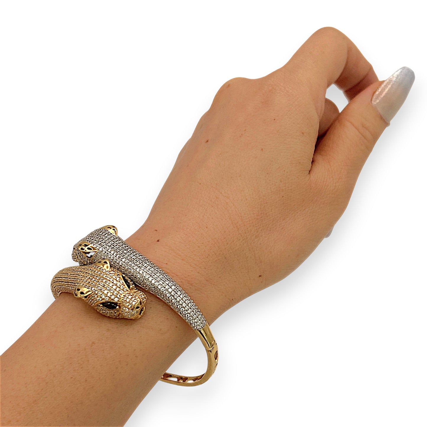 NZGD | 18ct Gold Untamed Radiance Panther Bangle