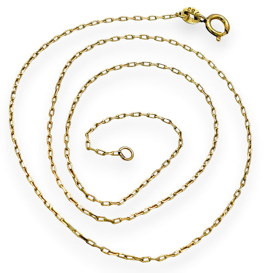 NZGD| 18ct Gold Luxe Contour Papaerclip Chain 49cm
