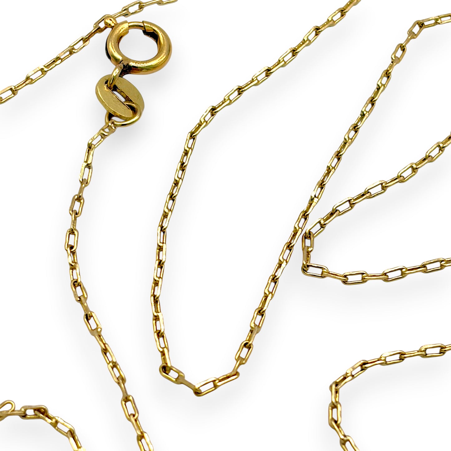 NZGD| 18ct Gold Luxe Contour Papaerclip Chain 49cm