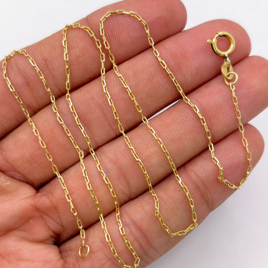 NZGD| 18ct Gold Luxe Contour Papaerclip Chain 49cm